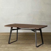 复古做旧铁艺餐桌椅实木餐桌饭桌多功能简约办公桌简约可支持定做