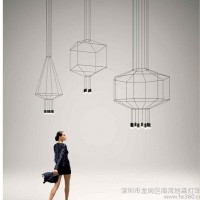 DIY时尚创意线条现代简约艺术铝材LED吊灯